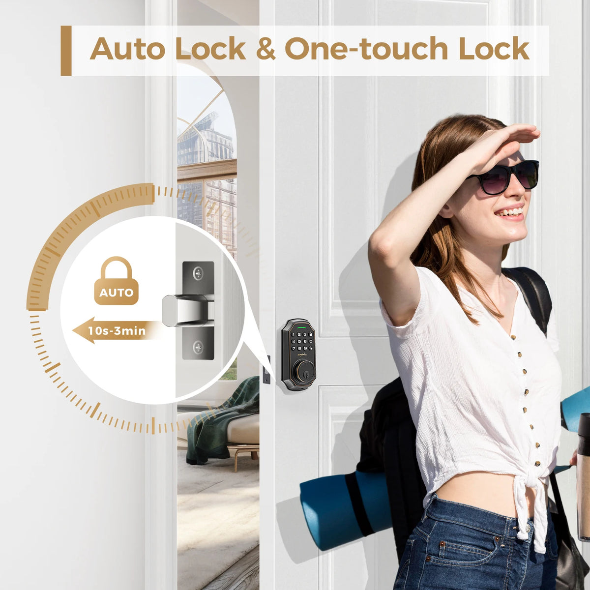 Tuya WiFi Keypad Smart Door Lock Deadbolt
