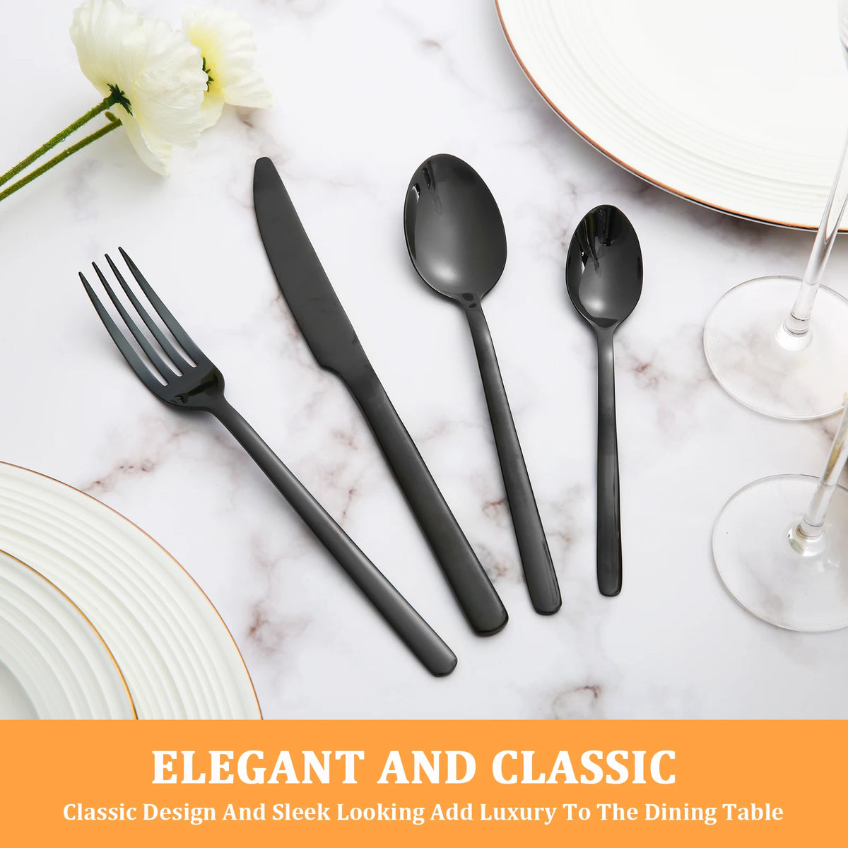 HANSMART Stainless Steel Flatware Set for Dining