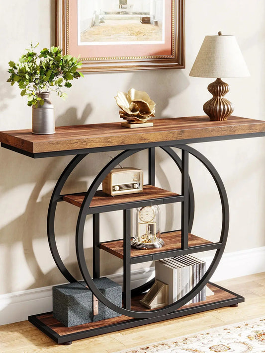 Tribesigns Four Tier Industrial Entryway Console Table