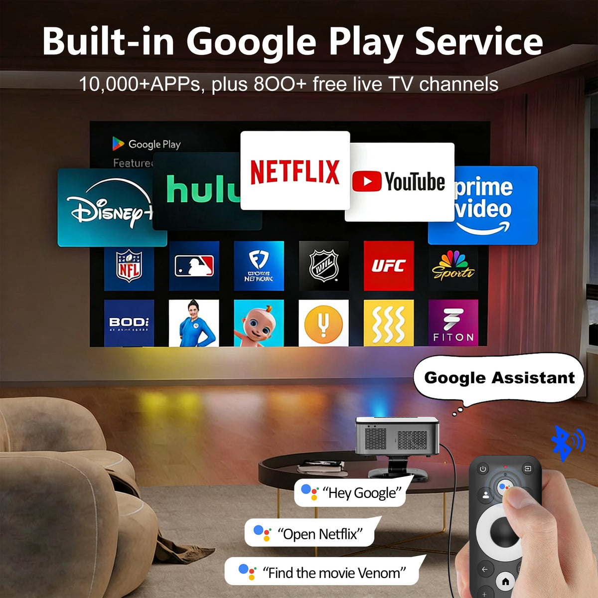 Horlat Wireless Smart Home Theater Projector