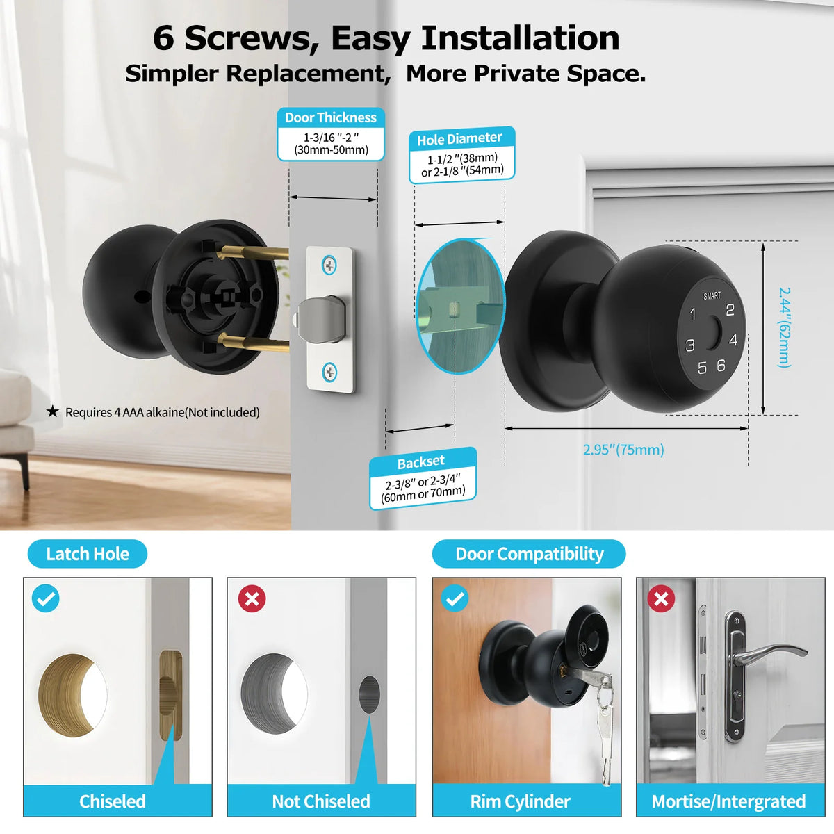 Viladepot Fingerprint Smart Door Lock With App Control