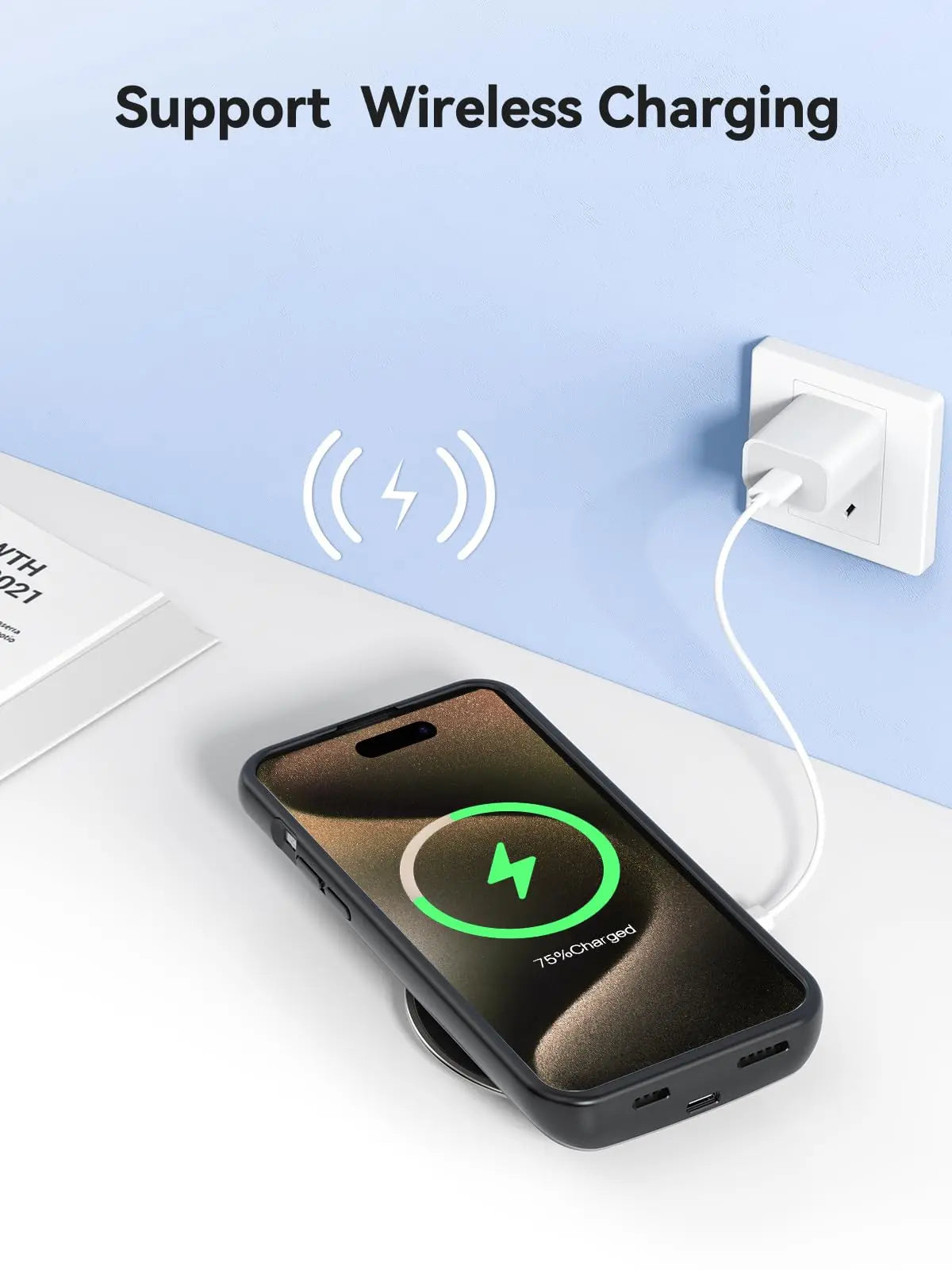 NEWDERY Battery Case for iPhone 15 Pro Max and Plus