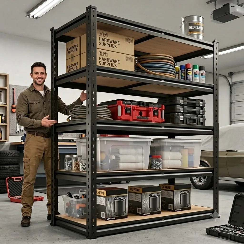 Adjustable Metal Utility Storage Rack Organizer