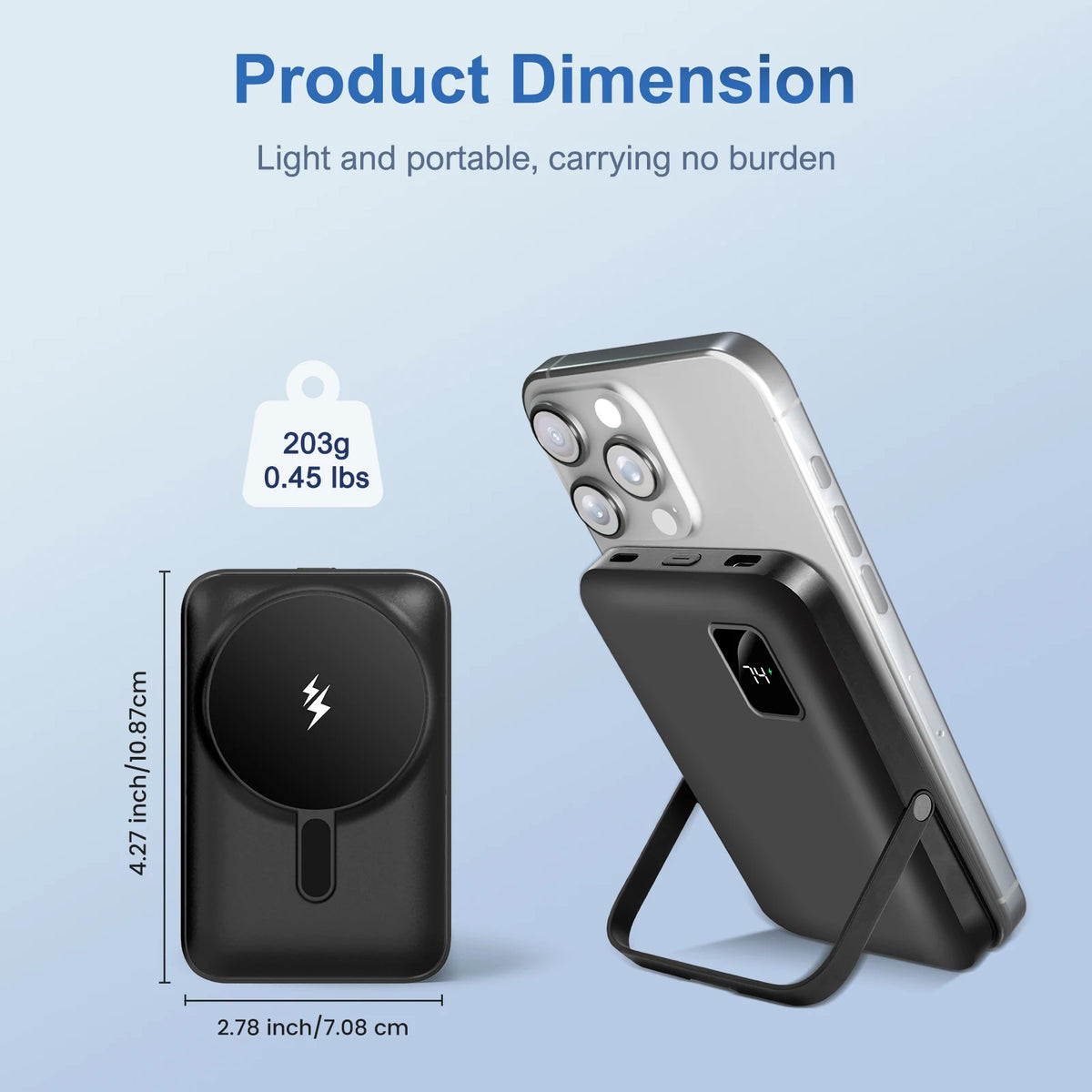 Magnetic Wireless Power Bank With Fast Charging