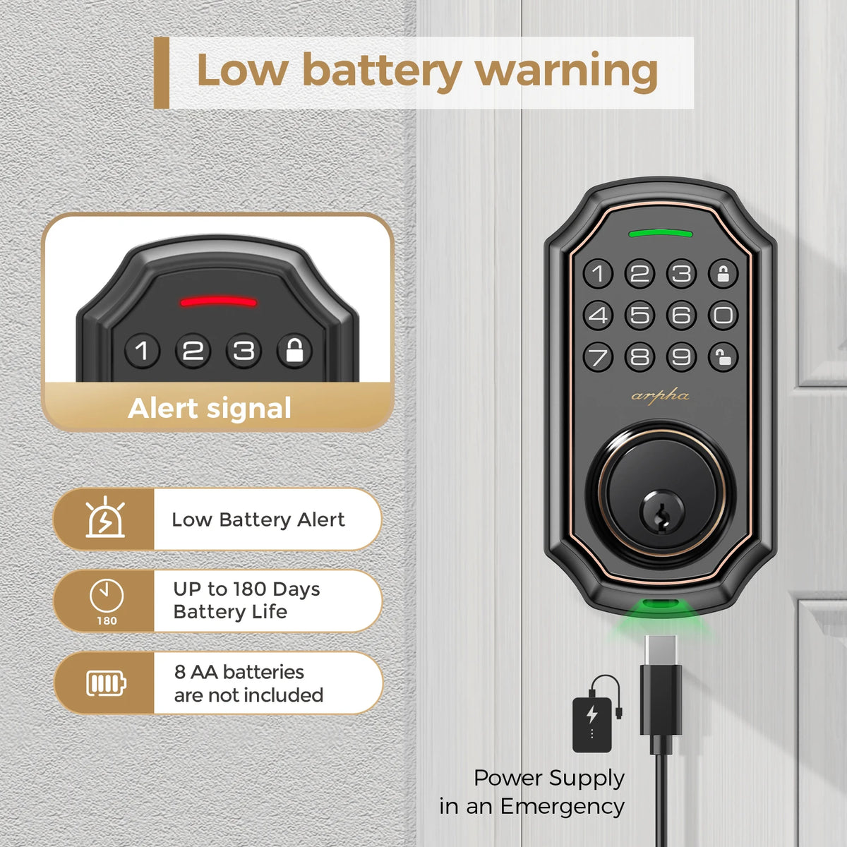 WiFi Keypad Smart Door Lock With App Control