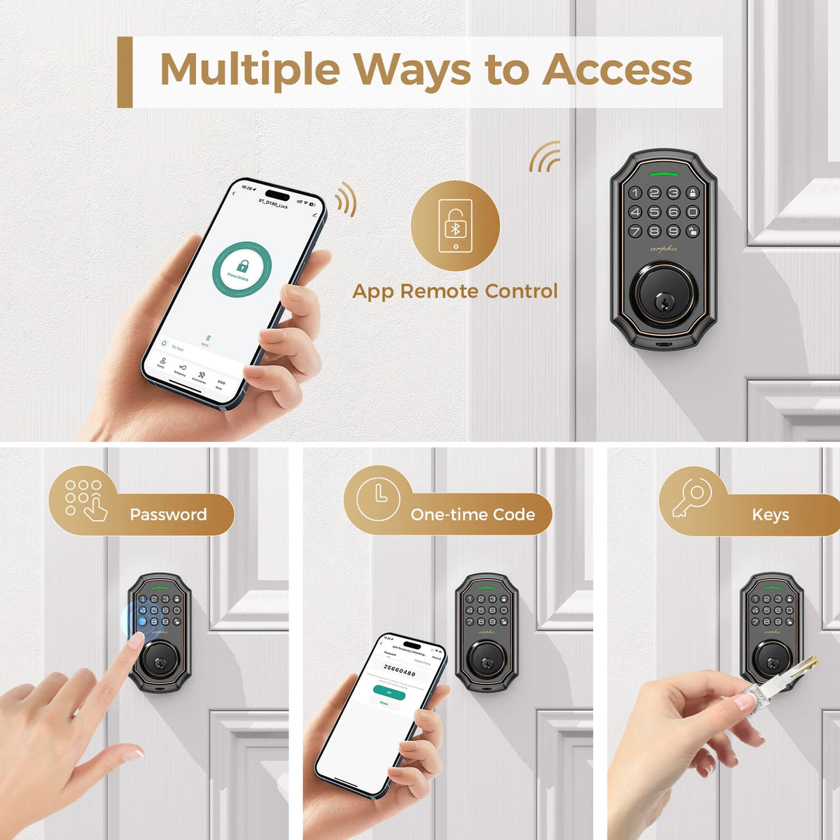 WiFi Keypad Smart Door Lock With App Control