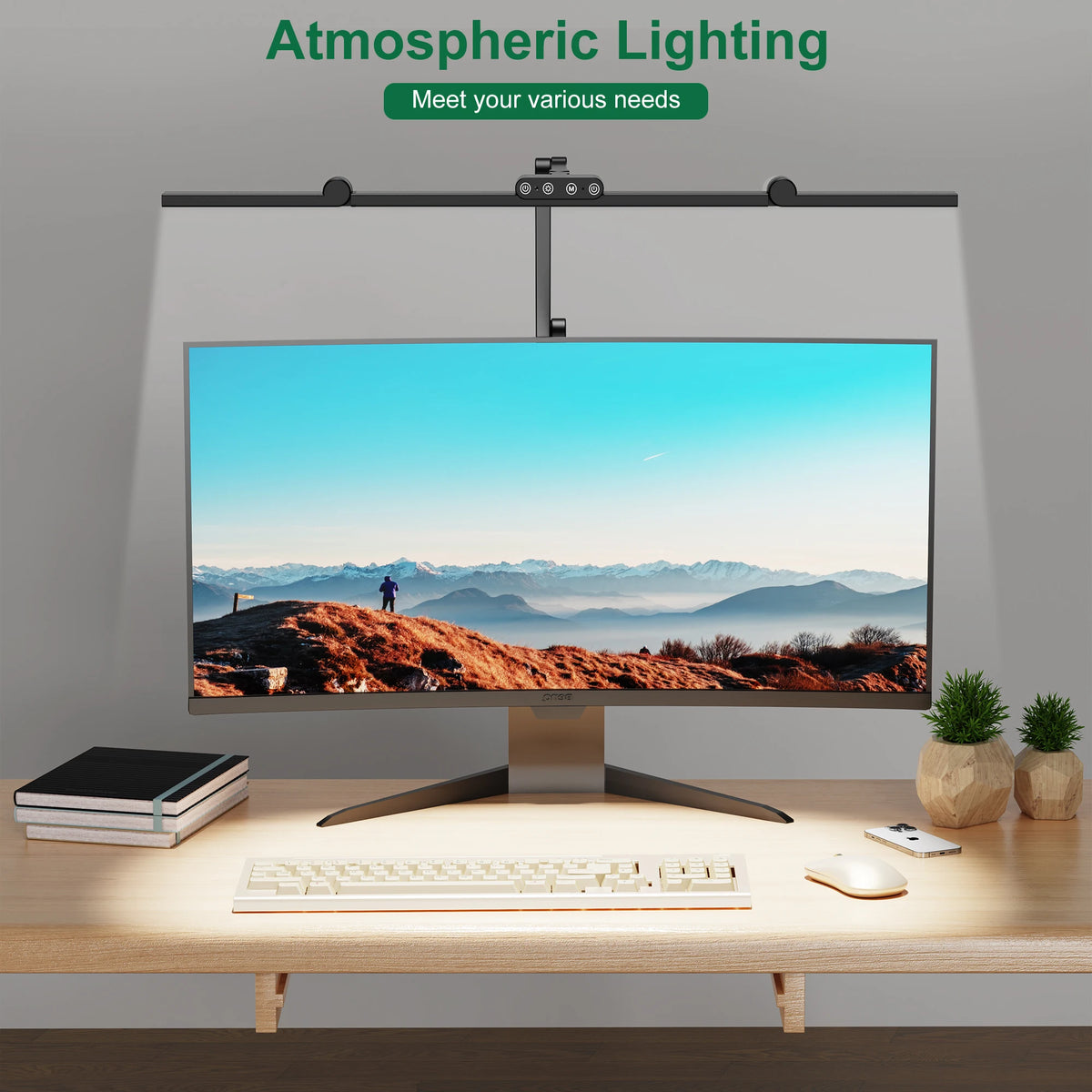 Aiopp Three Head Desk Lamp With Memory Function