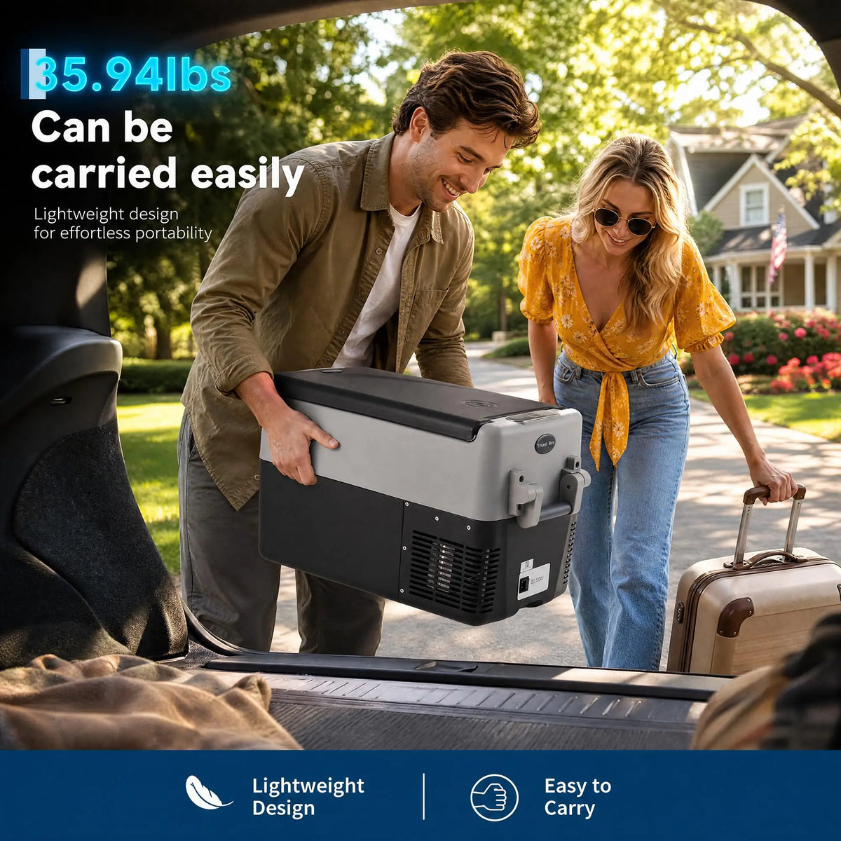 Studyset Portable Dual Zone Car Refrigerator