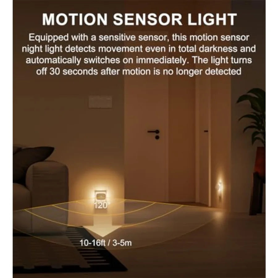 Dimmable Plug In LED Night Light With Motion Sensor