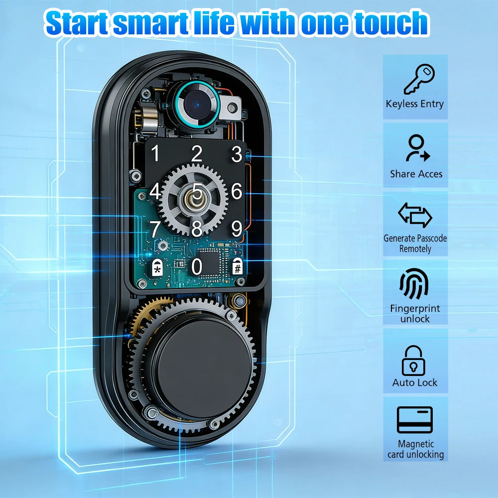 Smart Fingerprint Keypad Deadbolt Door Lock