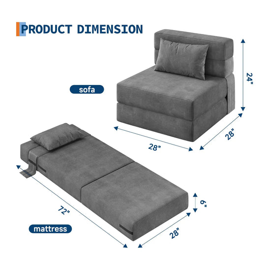 HobbyLane Four In One Folding Sofa Bed With Pillow