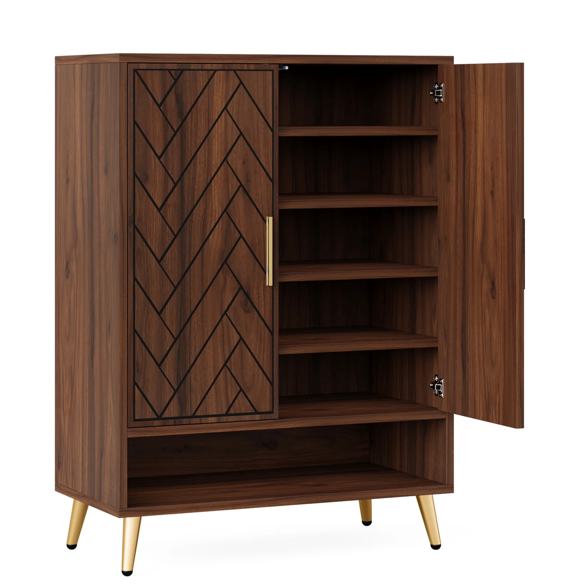 Tribesigns Antique Wooden Shoe Storage Cabinet