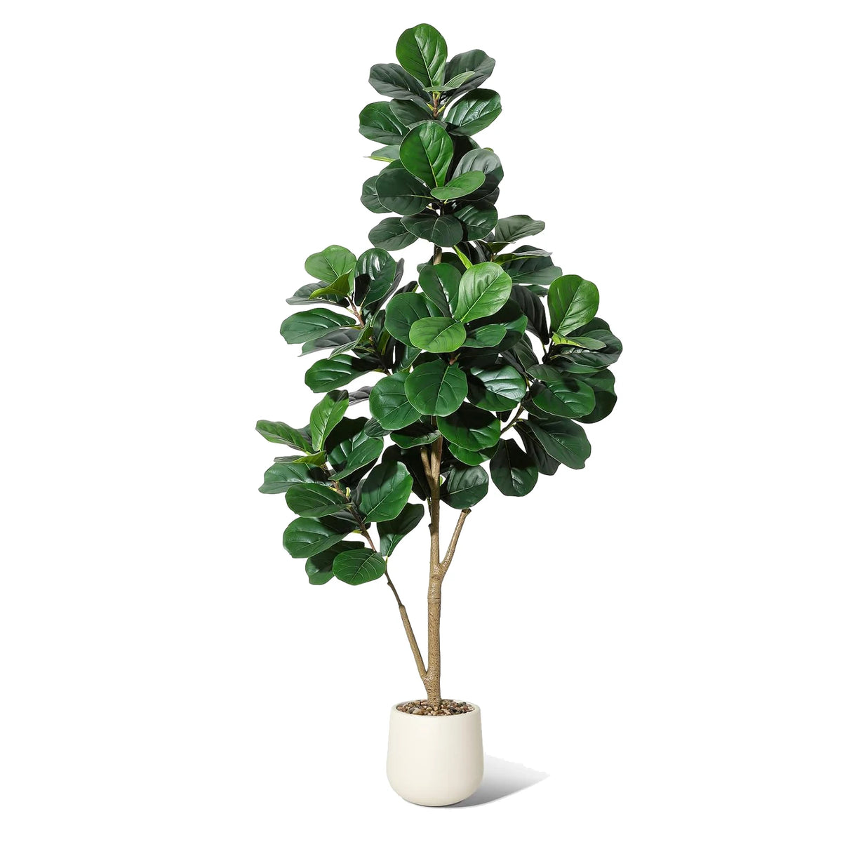 HiMiss Artificial Fiddle Leaf Fig Tree In Planter