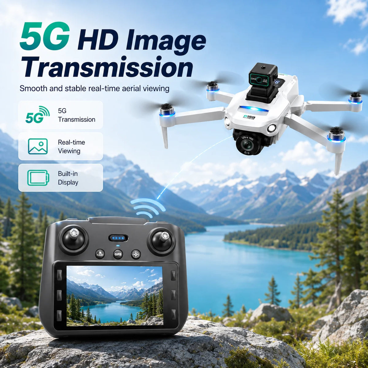 Znlyrion S159 GPS Drone With 8K Camera And Optical Flow