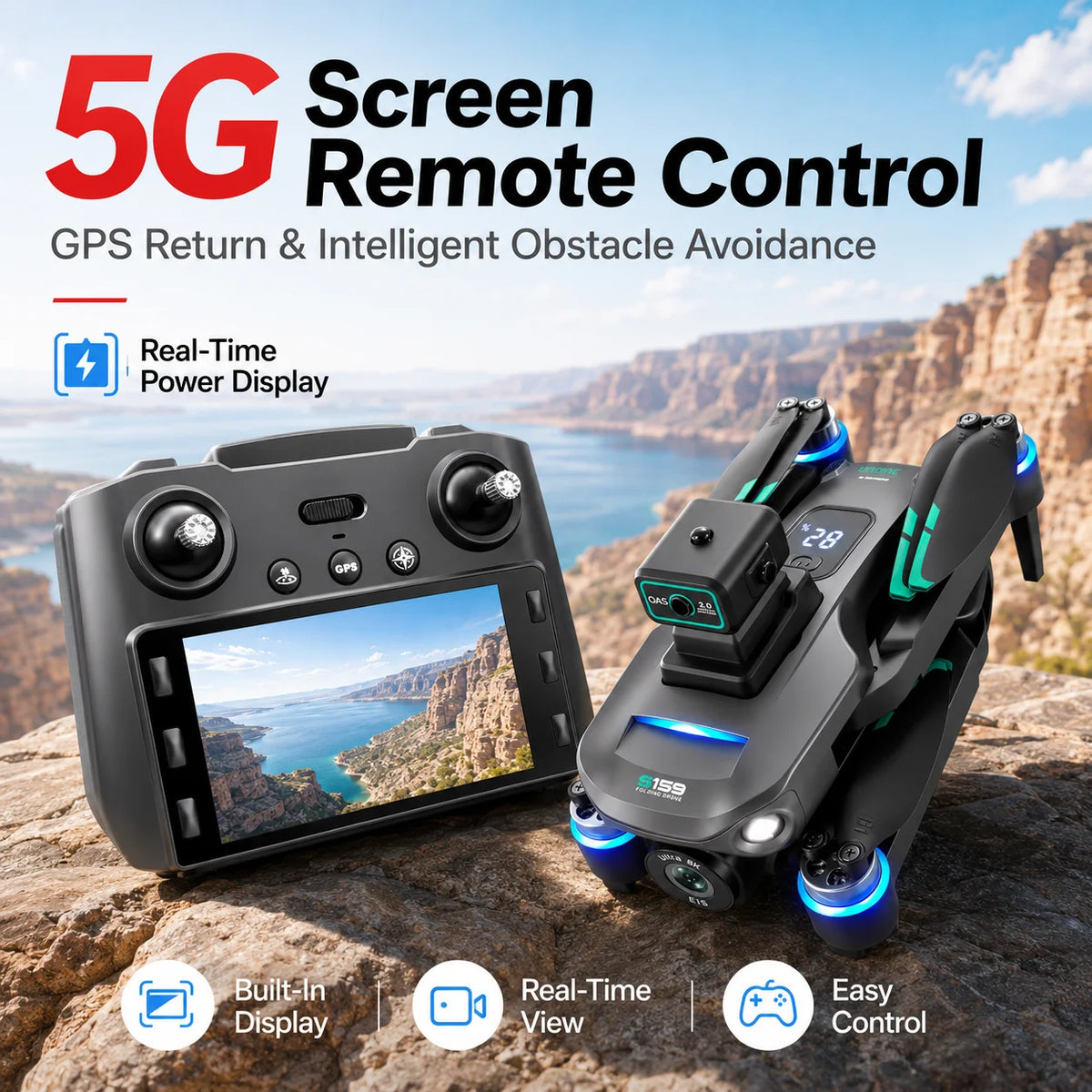 Znlyrion S159 GPS Drone With 8K Camera And Optical Flow