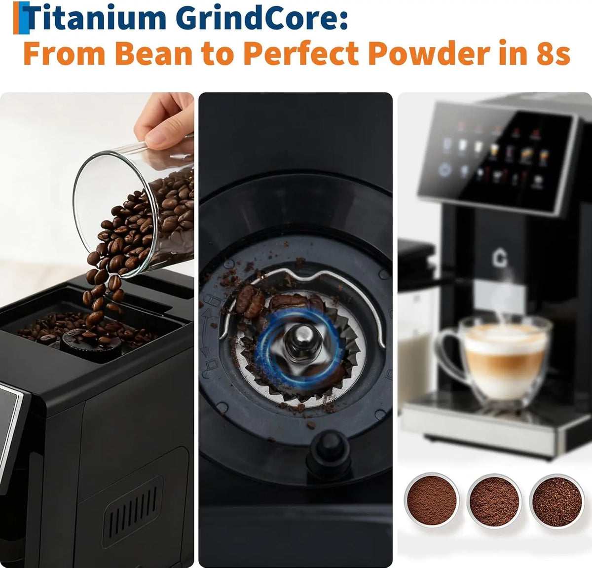 Acekool Fully Automatic Espresso Machine With Milk Frother