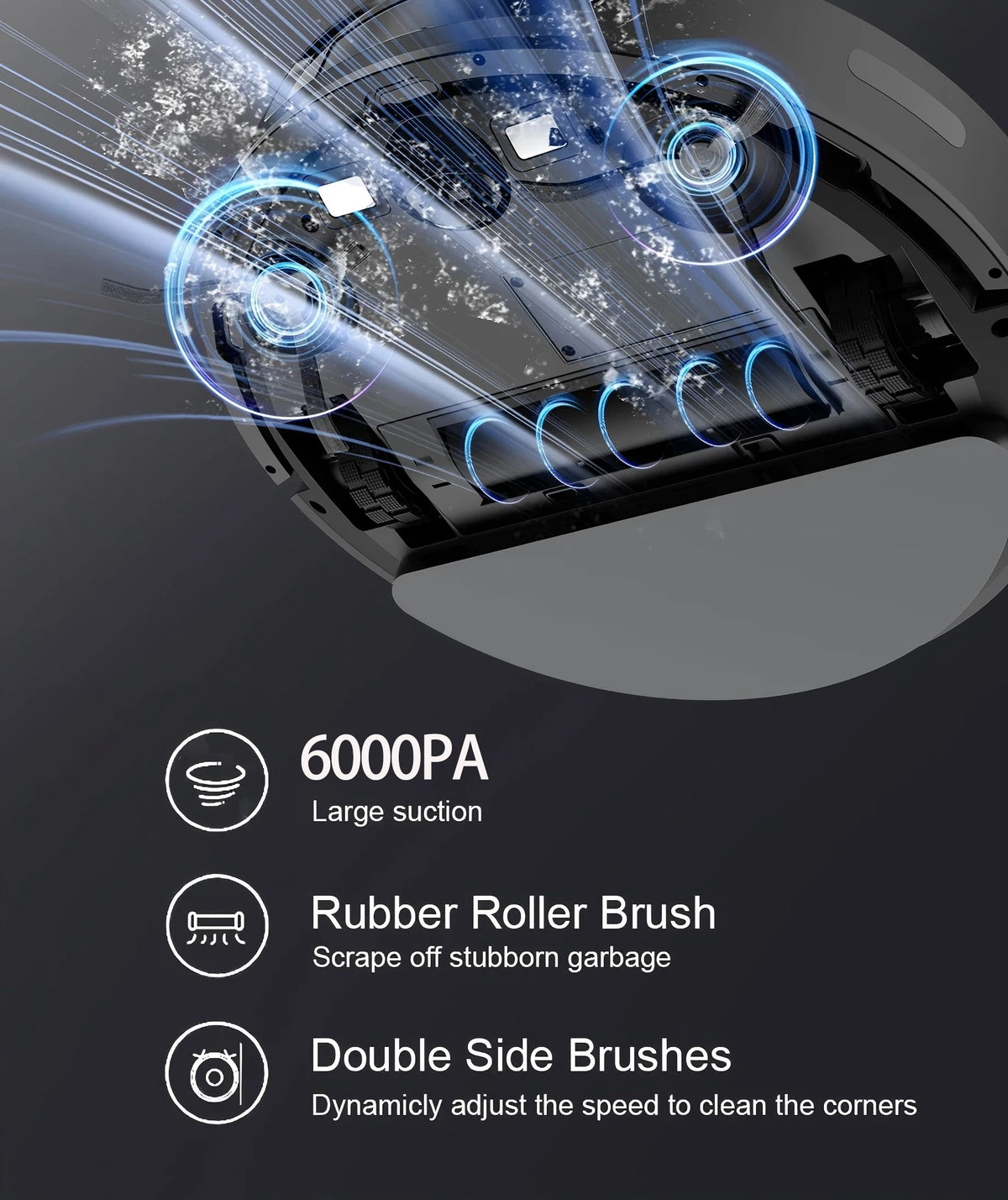 BOAIMORE Robot Vacuum And Mop With Smart Mapping