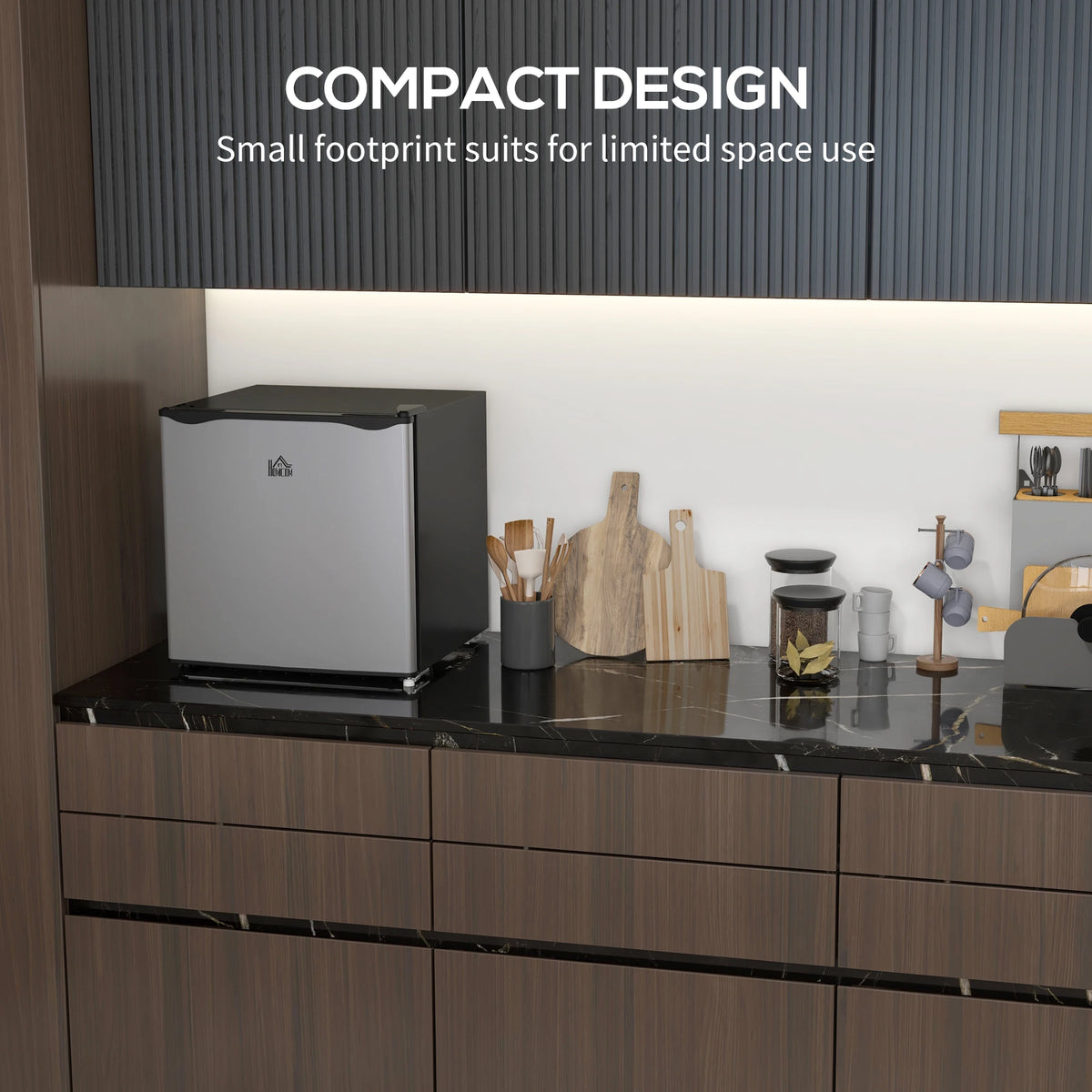 HOMCOM Compact Countertop Freezer With Removable Shelf