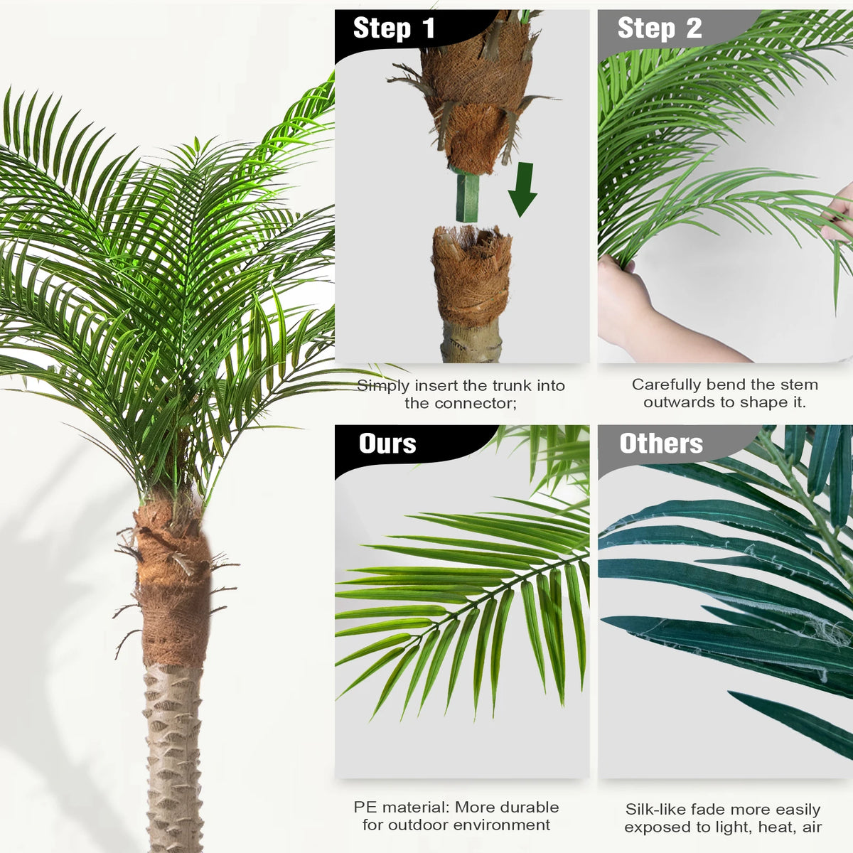 Olitree Artificial Golden Cane Palm Tree
