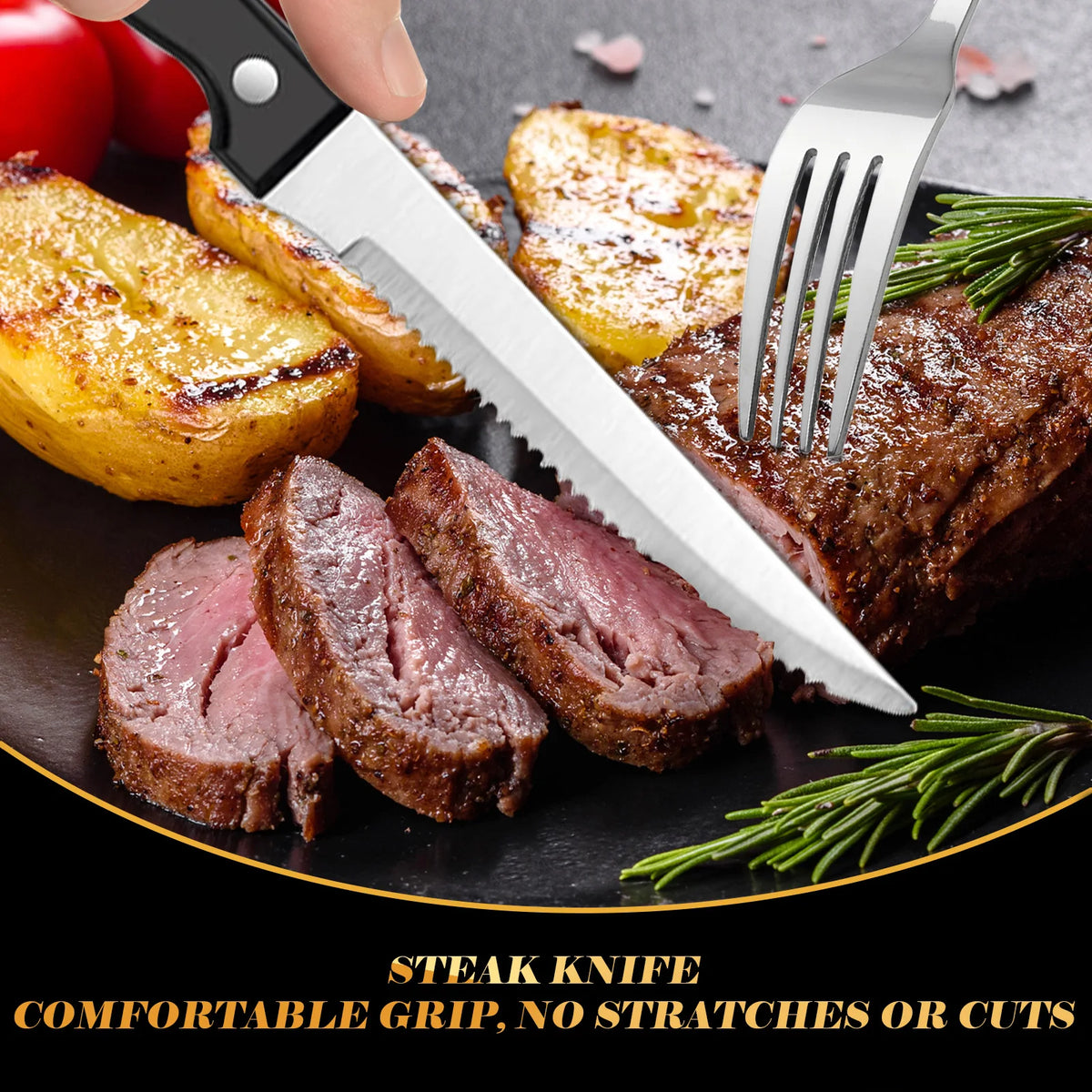 HANSMART Stainless Steel Flatware Set for Four