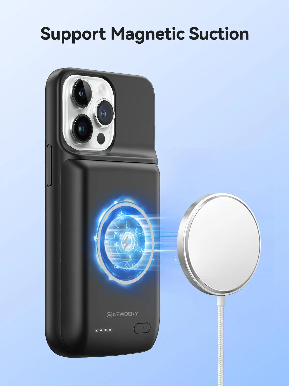 NEWDERY Magnetic Battery Case for iPhone 15 Pro Max and Plus