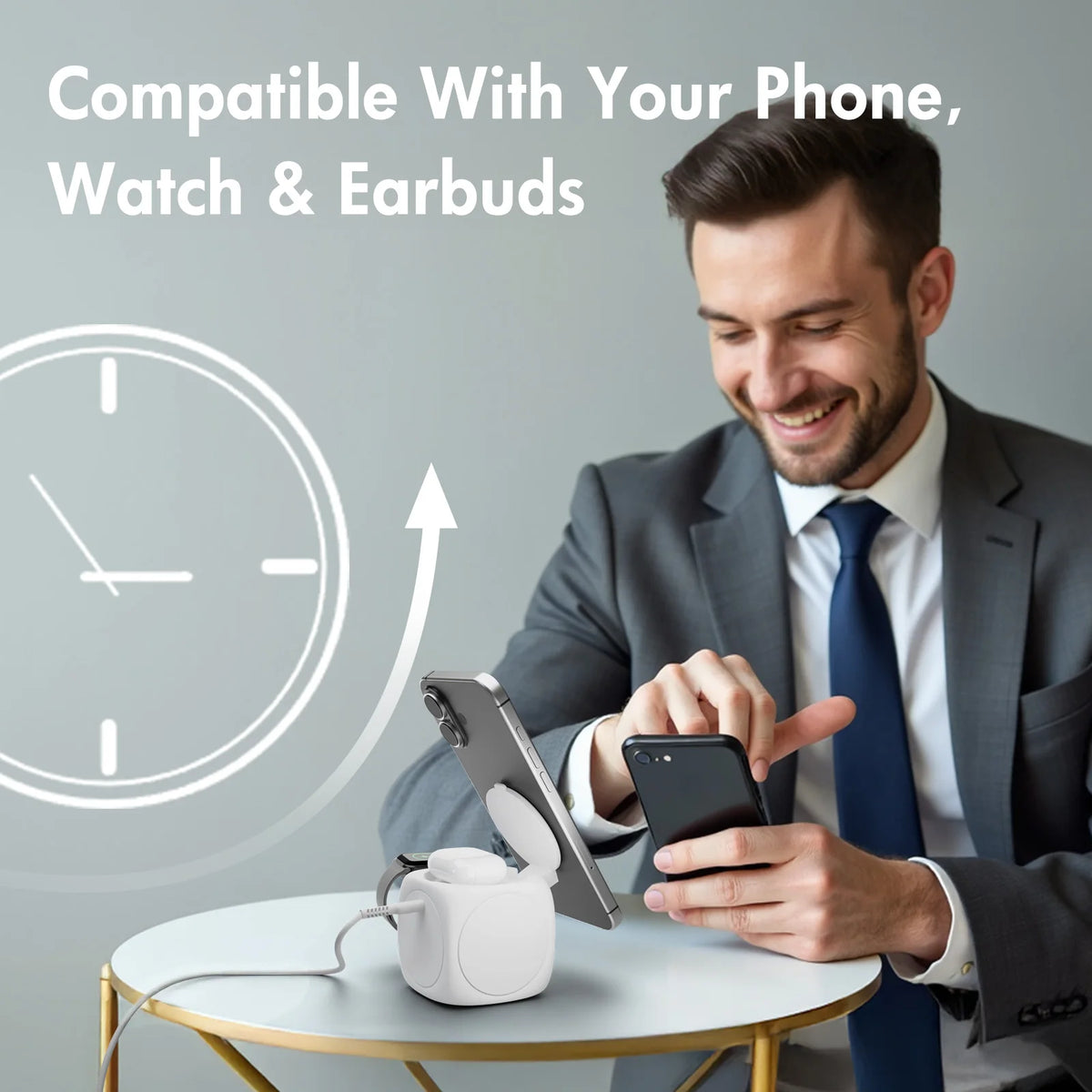 15W Magnetic Foldable Wireless Charger Station
