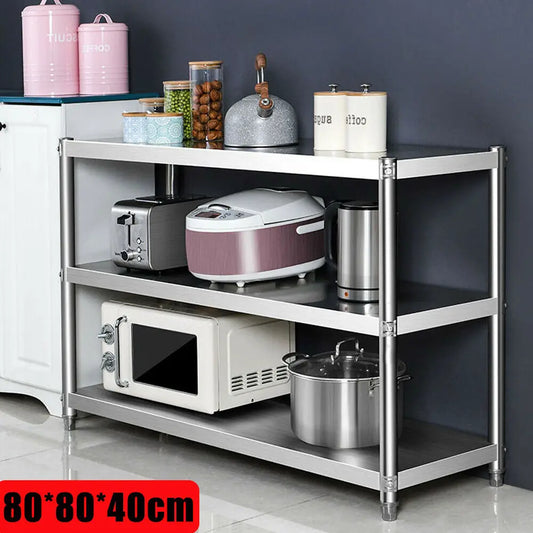 Stainless Steel Three Tier Kitchen Storage Rack