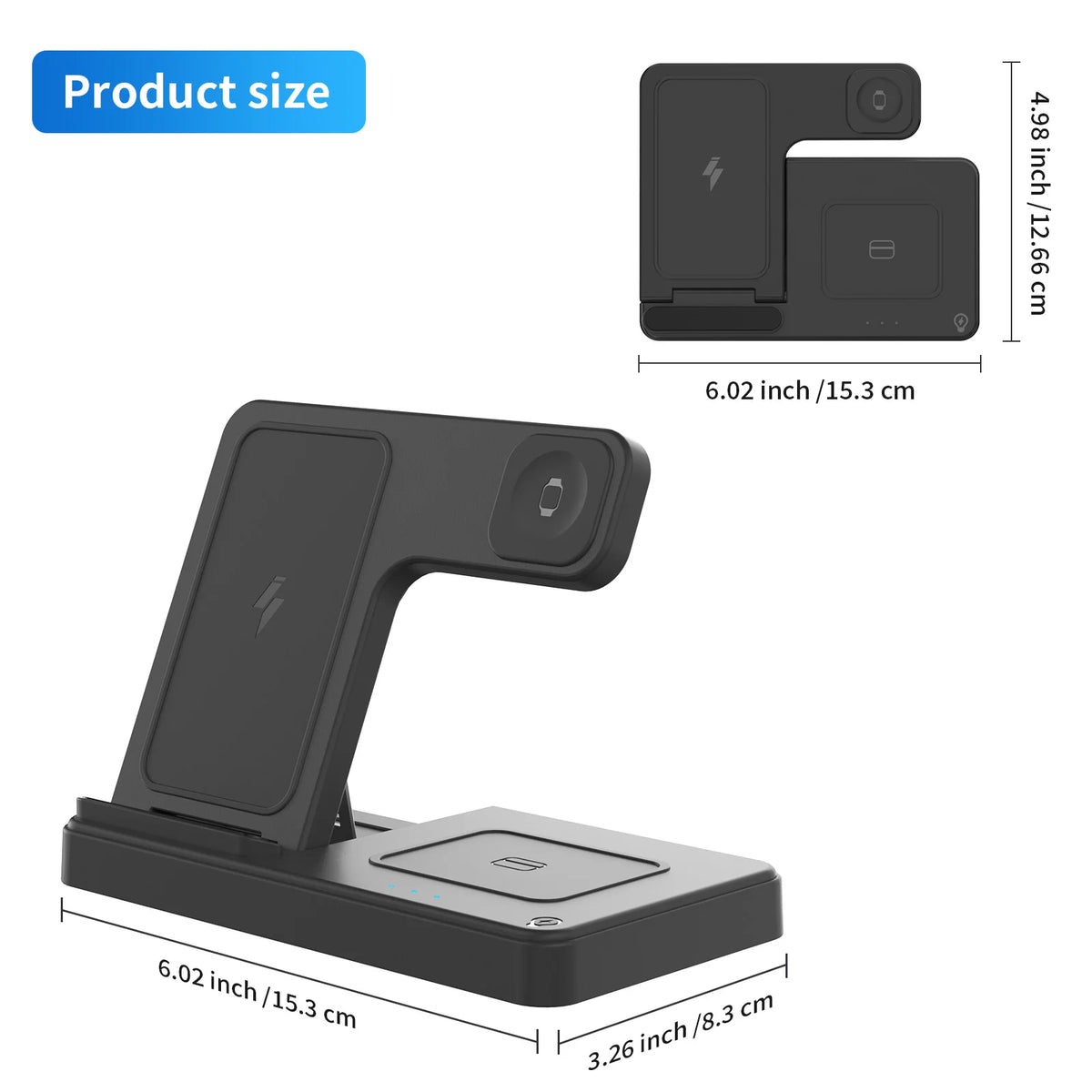 Foldable 15W Magnetic Wireless Charging Station