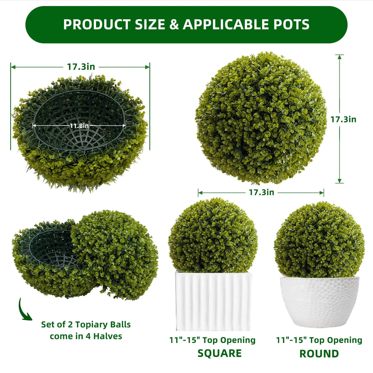 Studyset Artificial Outdoor Topiary Balls