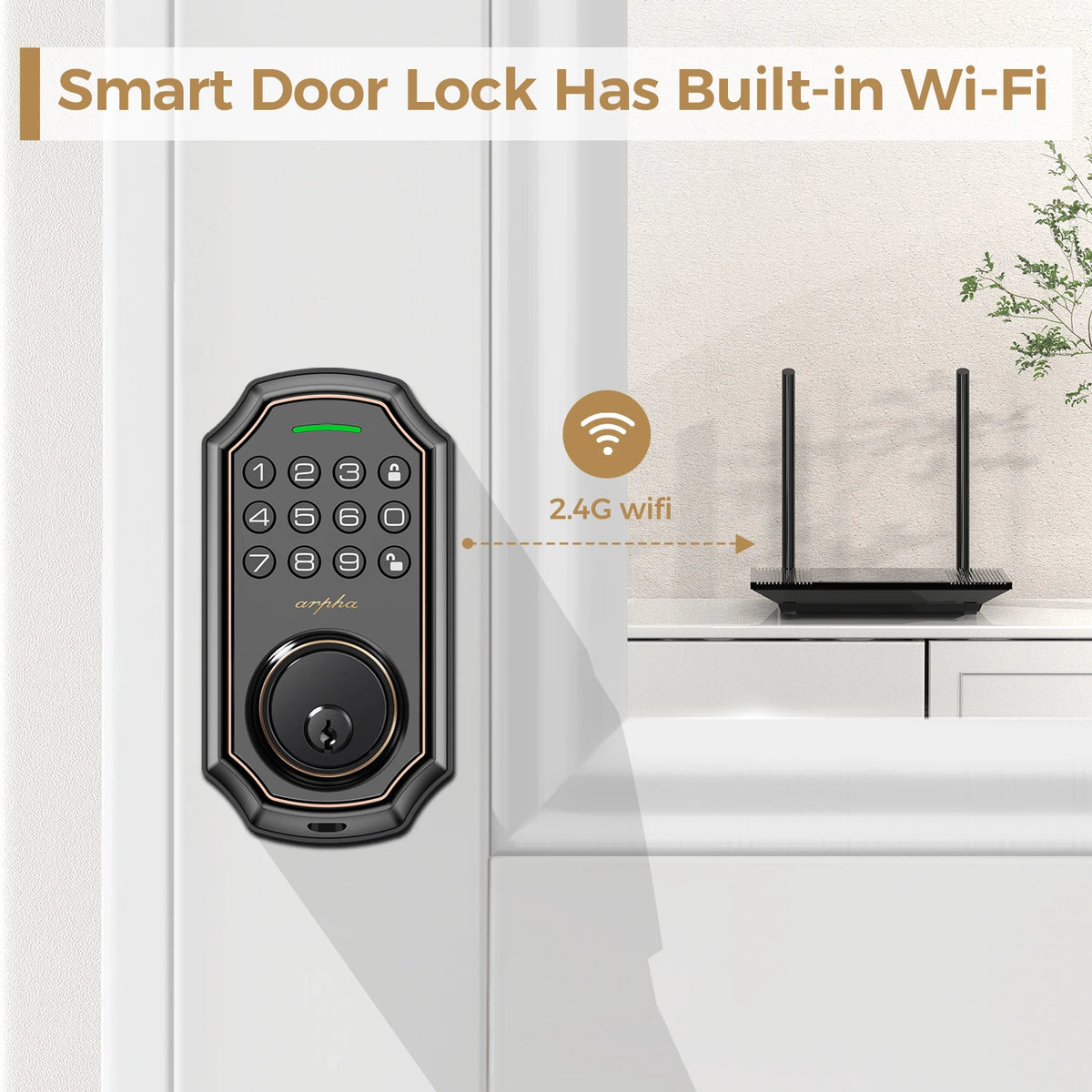 Tuya WiFi Keypad Smart Door Lock Deadbolt