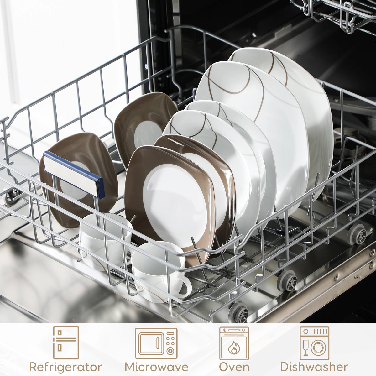Malacasa Porcelain Ceramic Dinnerware Set