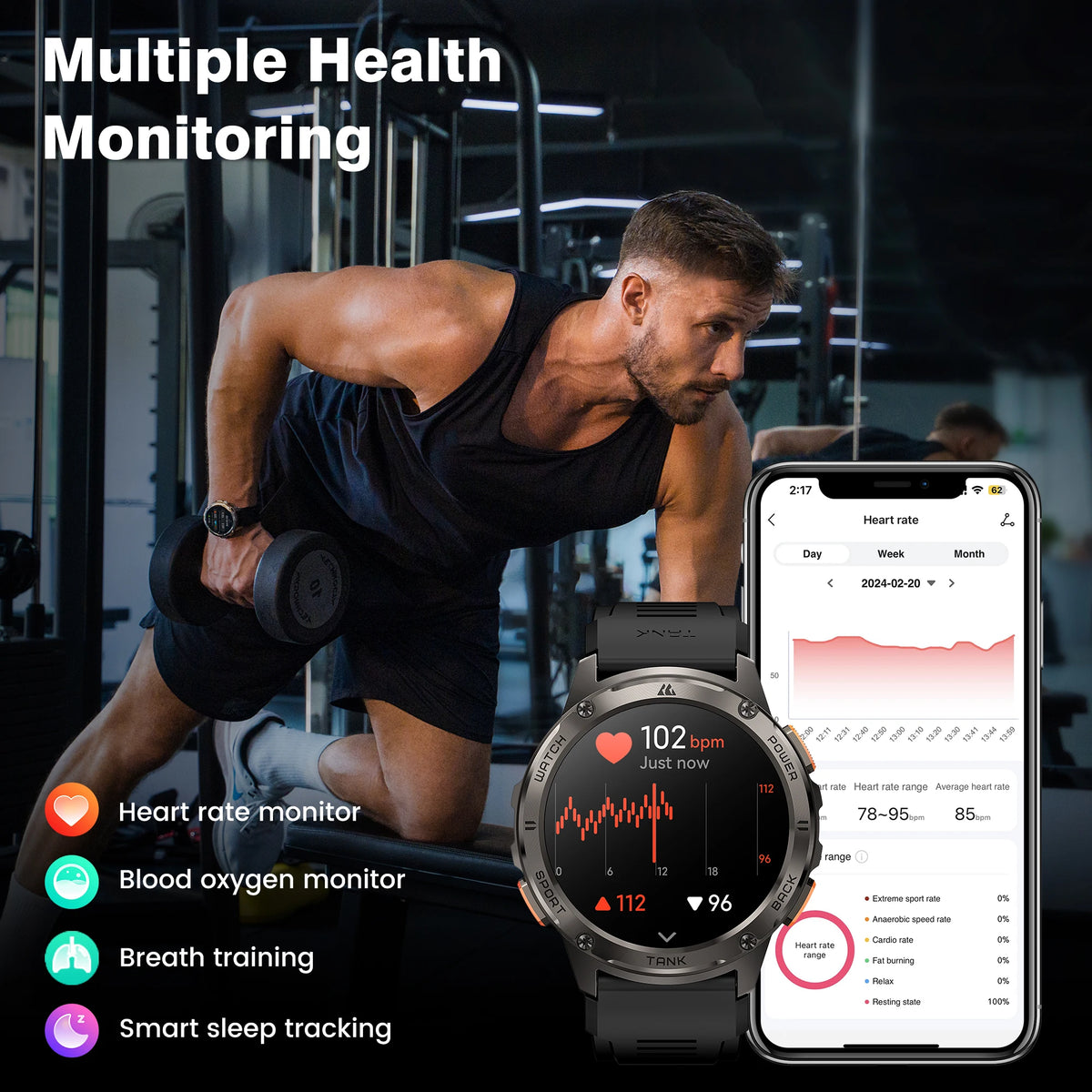 KOSPET TANK T3 Smartwatch With Call And Text