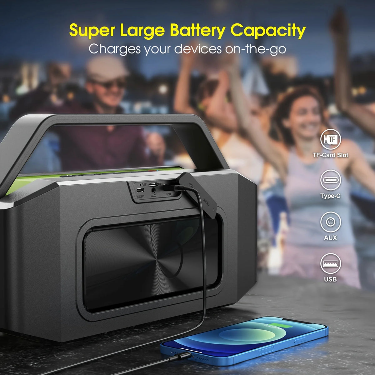 W-King D9-1 100W Bluetooth Speaker Waterproof Portable