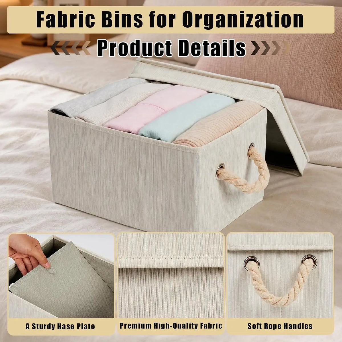Garvee Home Fabric Storage Bins With Lids