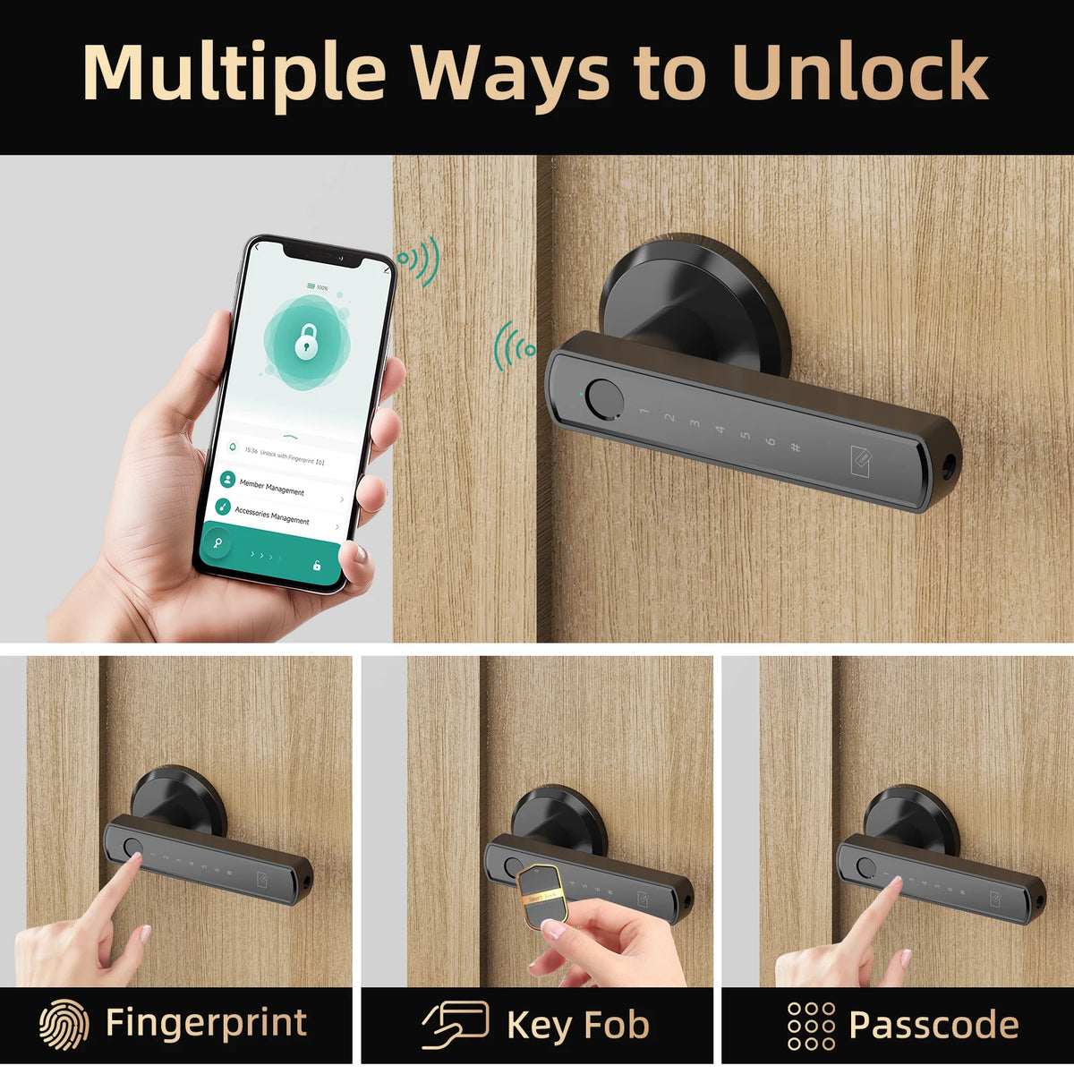 Viladepot Smart Fingerprint Touchscreen Door Lock