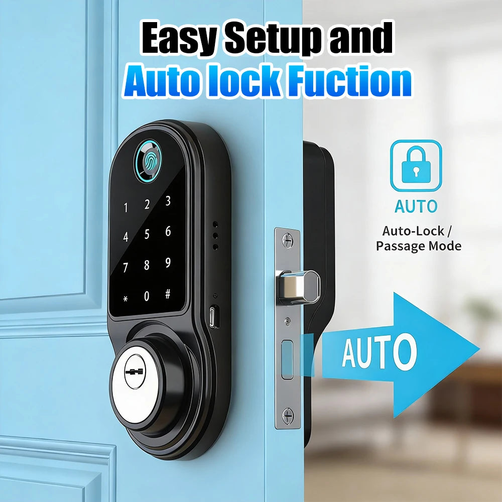 Smart Fingerprint Keypad Deadbolt Door Lock