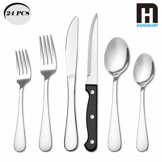 HANSMART Stainless Steel Flatware Set for Four