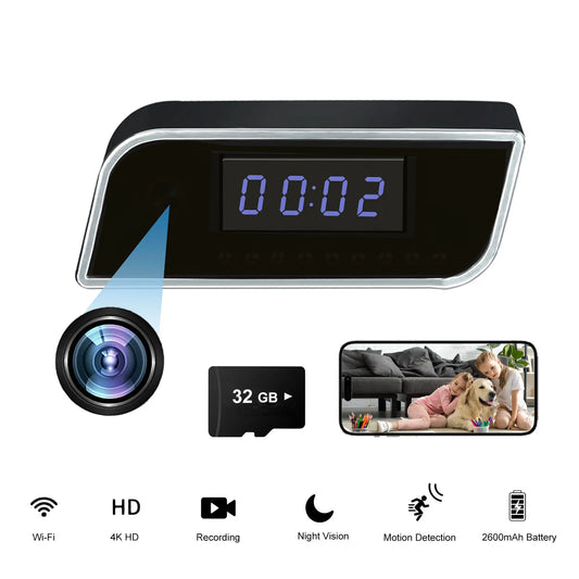 Ouvis 4K Smart Clock Security Camera With Night Vision