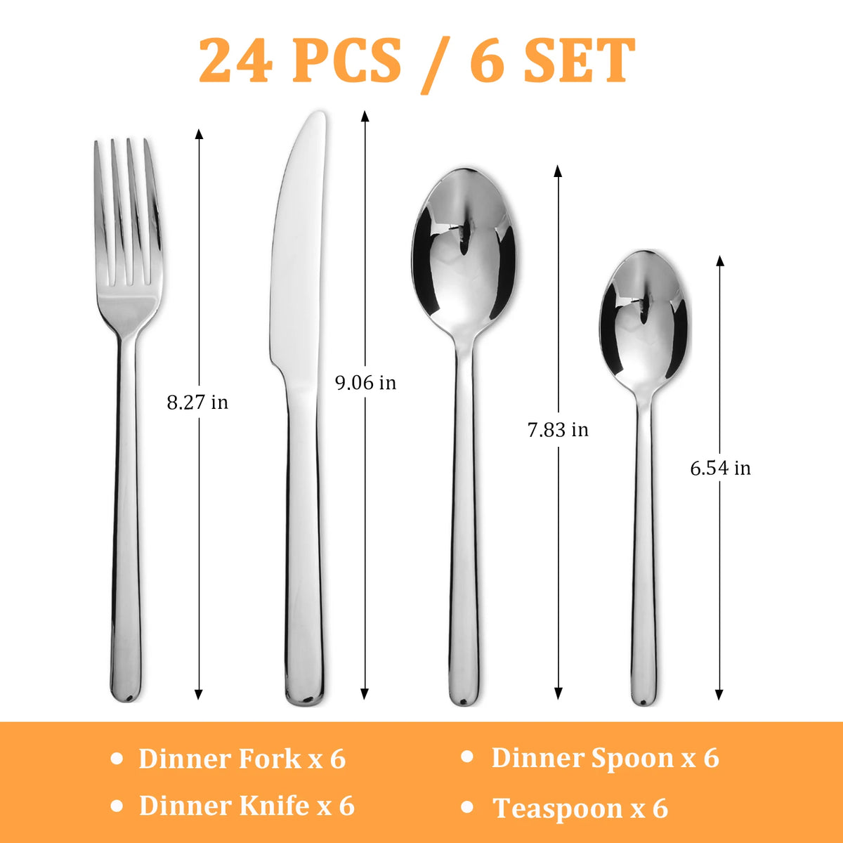 HANSMART Stainless Steel Flatware Set for Dining