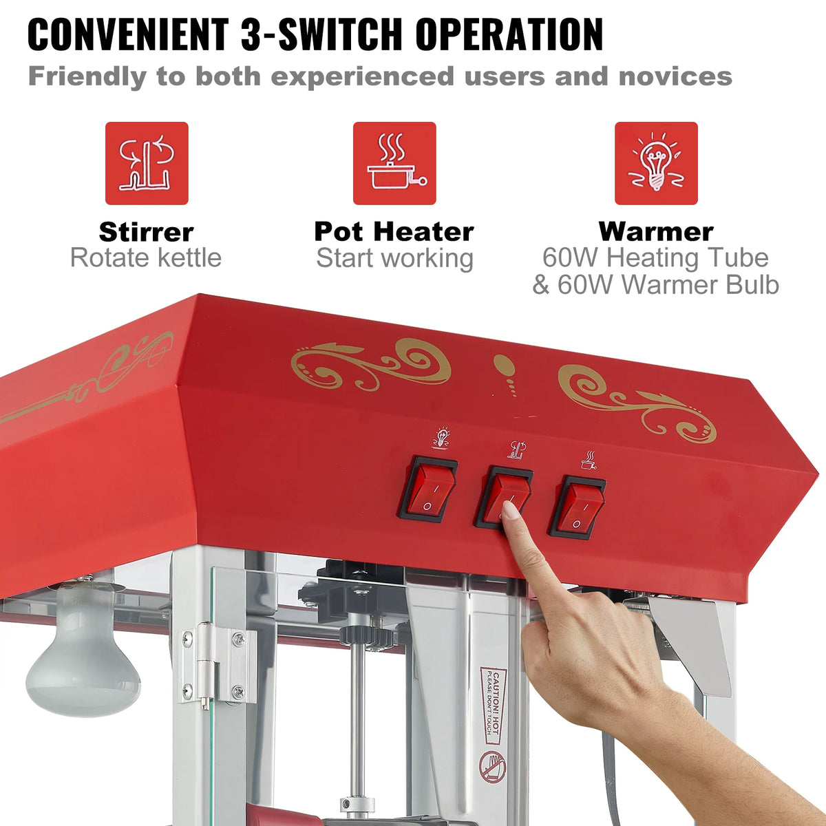 SucceBuy Countertop Popcorn Popper Machine