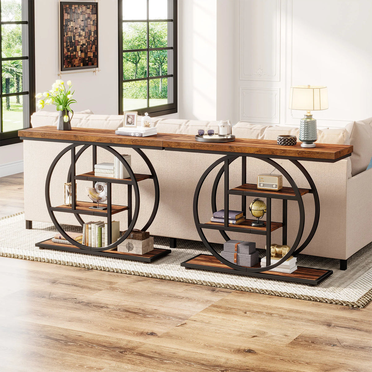 Tribesigns Four Tier Industrial Entryway Console Table