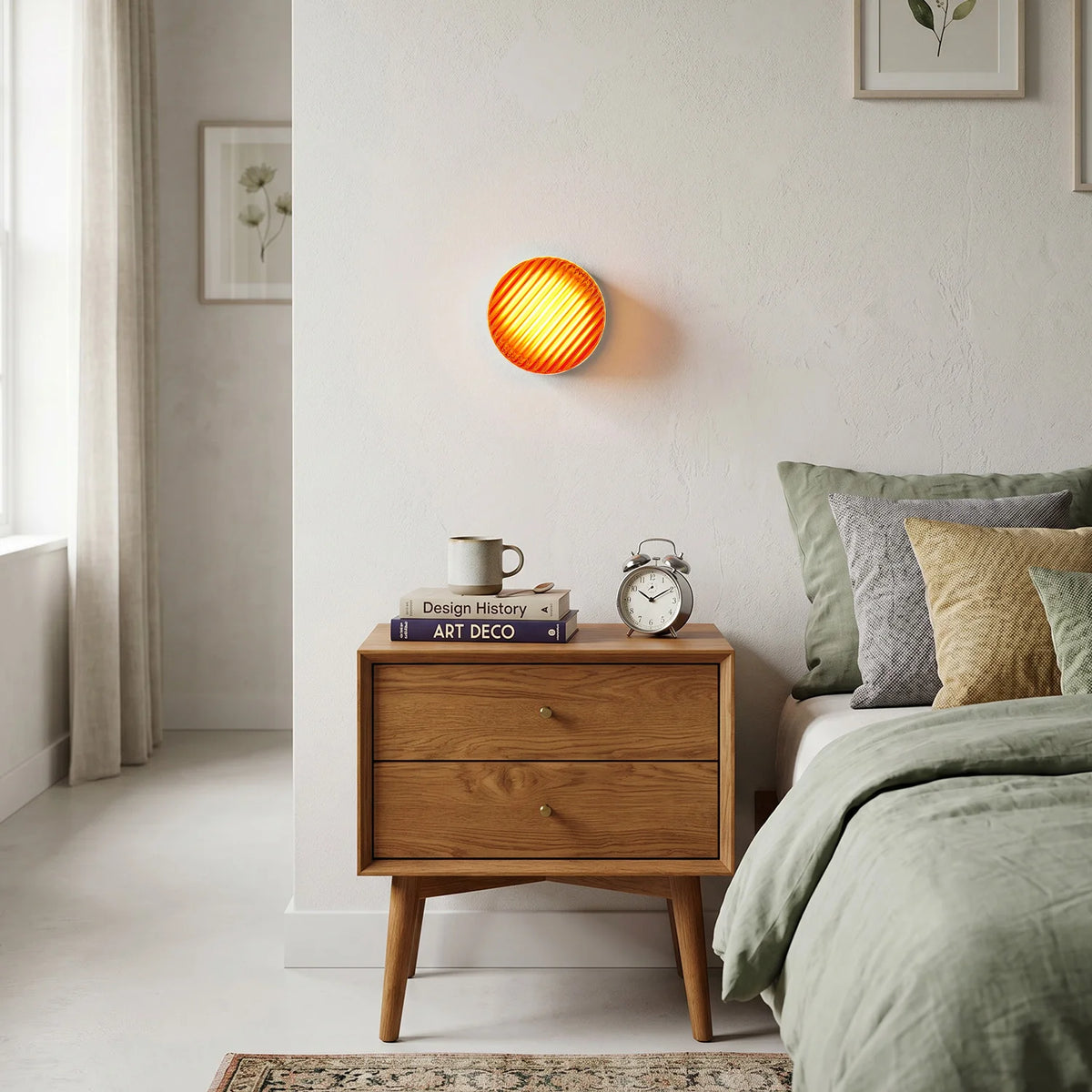 ARLGSITE Aluminum Ribbed Glass Wall Light