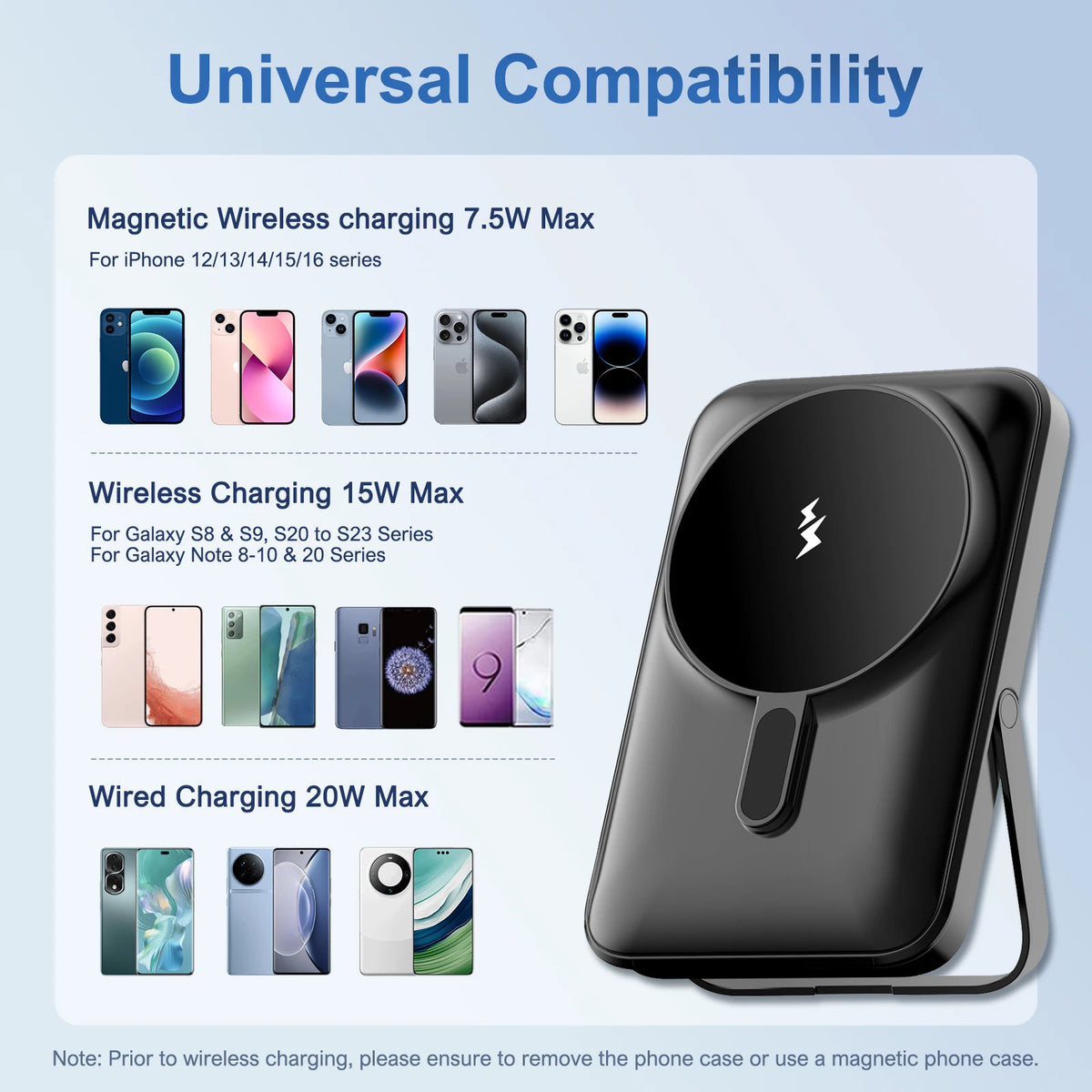 Magnetic Wireless Power Bank With Fast Charging