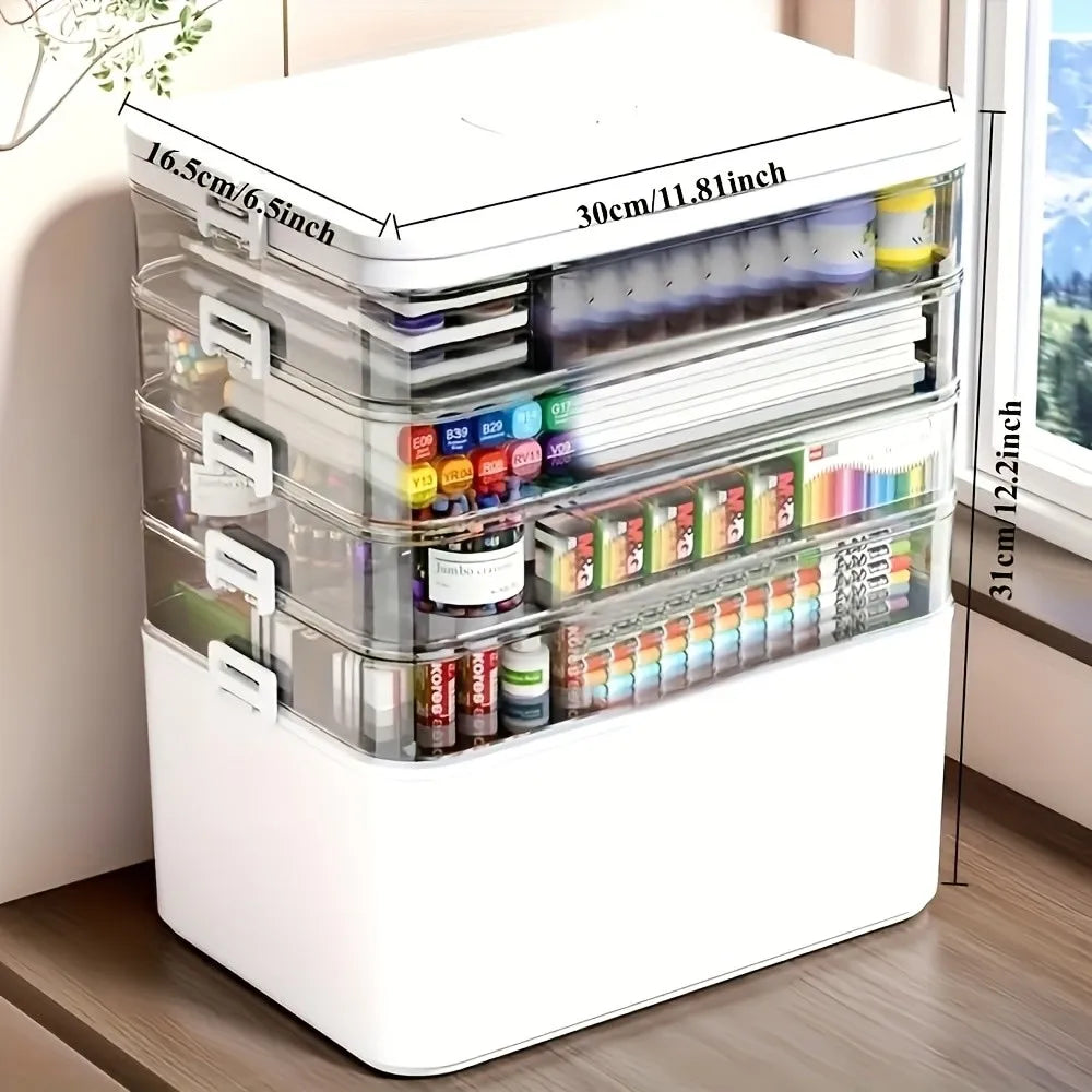 Five Layer Portable Plastic Storage Box for Home Storage
