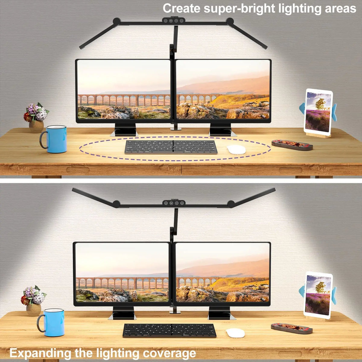 Aiopp Three Head Desk Lamp With Memory Function