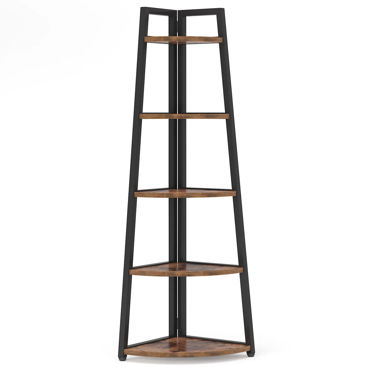 Tribesigns Five Tier Wooden Corner Bookcase